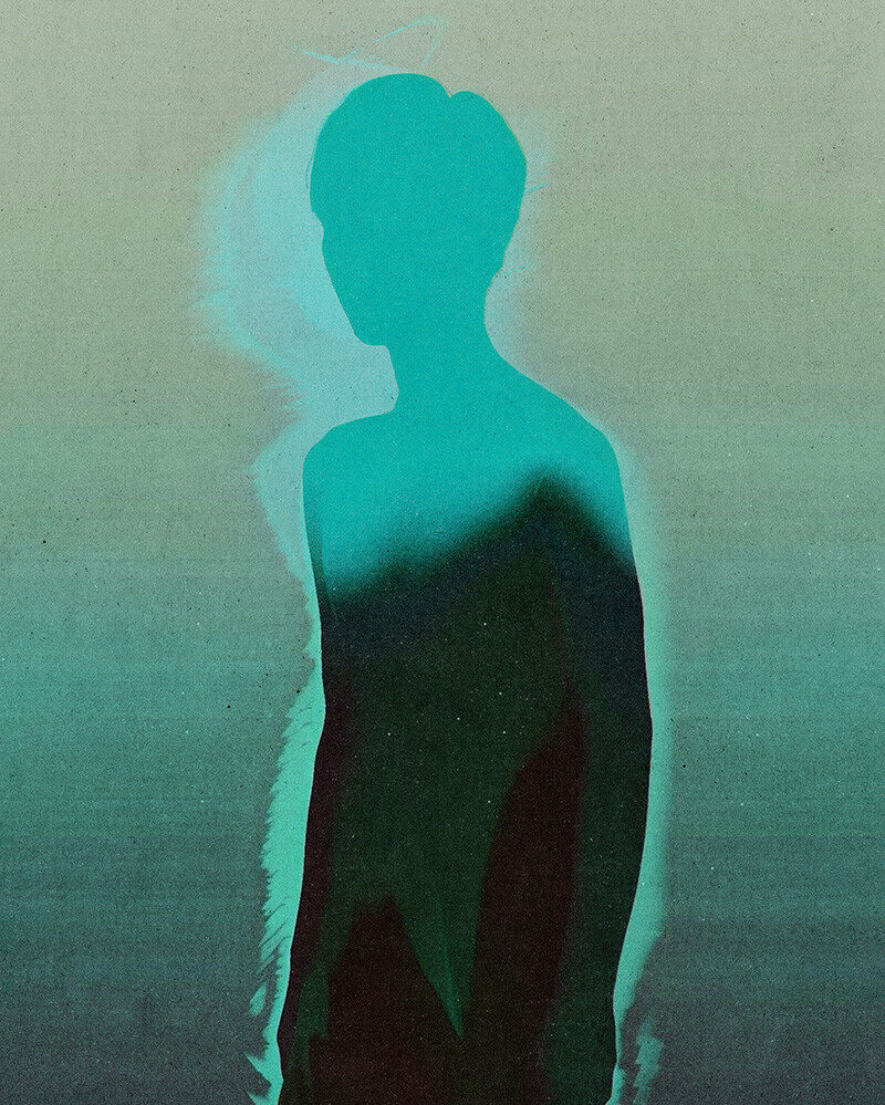 Silhouette eines Jungen