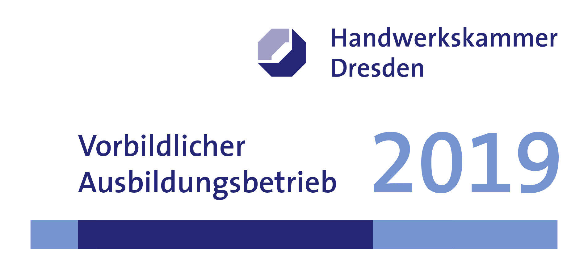 Auszeichnung als Vorbildlicher Ausbildungsbetrieb 2019 der Handwerkskammer Dresden