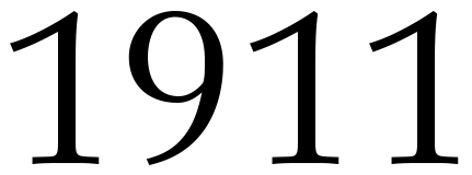 Zahl 1911 Zahl 1911